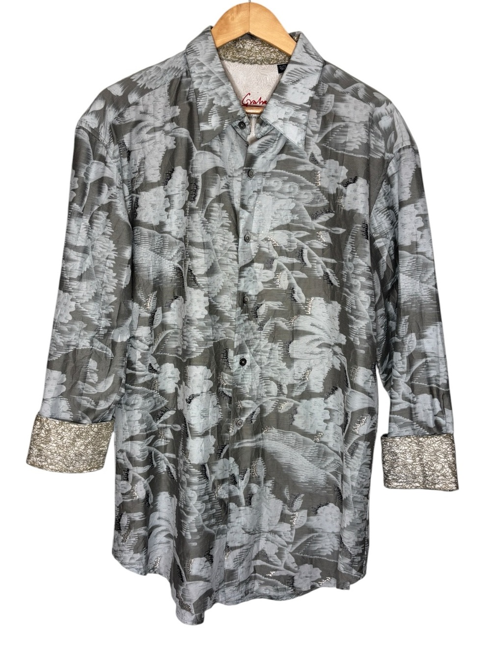 Limited Edition Robert Graham XL Embroidery Flip Cuff Nadine Japanese Shirt Mens